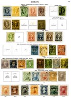 MEXICO 1856-1936 M & U Collection Incl. 1856 ½r M, 1r M, 2r U, 4r M, 8r U (faults), 1895-98 Values To 1p Sepia, 1910 To  - Other & Unclassified