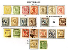 MONTENEGRO 1874-1913 Almost Complete M Range. (103) - Otros & Sin Clasificación