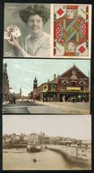 COLLECTION Of 175 Cards In An Old Album Incl. Dene Terrace & Hotel - Ryton, Ferry - Wallsend, High Street - Portgordon,  - Unclassified