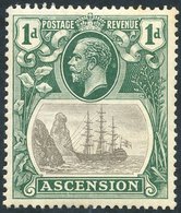 1924 1d With 'broken Mainmast' Variety, Small Tone Upper Right O/w Fine M, SG.11a. (1) Cat. £140 - Other & Unclassified