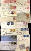 1862-1910 Covers Incl. 6d Pair To New Zealand (1865), Registered (10) - Incl. 5d Single Frankings), Underpaid (3), Adver - Other & Unclassified