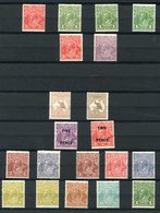 1915-27 2s Fine M, Earlier 5d Roo M, Slight Tone & Gum Bend, 1931-36 KGV Heads 1/4d, 5d, 4d (2), 3d Etc. M, 1930 Surch 2 - Autres & Non Classés