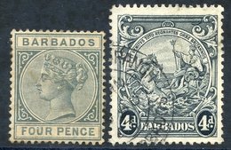 1882 CCA 4d Grey Slightly Grubby M Example With Toned Gum SG.97, 1938-47 4d Black Badge Of Colony, 4d Black With Variety - Other & Unclassified