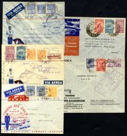 1933-40 First Flight Covers (5) 1933 Oct 28th Pan Air Manaos - Belem Company Cacheted Cover, 1937 Pan Air Rio - Bello Ho - Other & Unclassified
