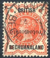 1890 ½d Vermilion Optd Type 16, Inverted VFU Example, SG.54a. Cat. £120 - Other & Unclassified