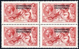 1914 Waterlow 5s Rose-carmine M Block Of Four, Minor Gum Bends, Few Short Perfs At Top, Upper Left Stamp Has Tiny Mark N - Autres & Non Classés