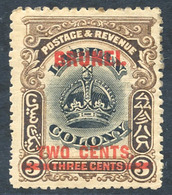 1906 2c On 3c Variety Line Through 'B' Fresh M, SG.12c, Scarce. Cat. £325 (1) - Other & Unclassified