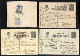 1918-21 Postal History Selection With 1918 5st Postal Stationery Card To REKOVAC Cancelled PROKOUPLE Bilingual D/stamp,  - Other & Unclassified