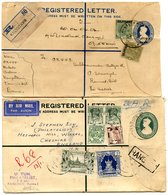 1937-49 KGV 3a+1a & KGVI 1½a+3a Registered Stationery Envelopes (both Size H, H & G 1 Or 3), Kanyutkwin - India Or Rango - Autres & Non Classés