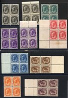 1897-98 Maple Leaf Issue ½c To 10c, Incl. Both Shades Of ½c And Unlisted 'aniline' Shade Of 2c, All In Fine M Blocks Of  - Otros & Sin Clasificación