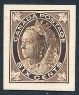 1897-98 Maple Leaf Issue 6c Brown Pl. Proof On India On Card, Very Fine, Unitrade 71p. - Autres & Non Classés