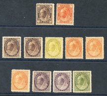 1897-98 Maple Leaf Issue 6c & 8c M, 1898-1902 Numeral Issue 6c (2), 7c, 8c (3), 10c (2) M Also 20c M - Gum Tones, SG.147 - Autres & Non Classés