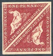 1863-64 1d Deep Carmine Red, Fresh M, SG.18. Cat. £650+. (2) - Autres & Non Classés