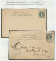 Comprehensive Study Of The 1½d Postcard Incl. When It Was Overprinted For Use In The Orange River Colony In 1900. Writte - Sonstige & Ohne Zuordnung