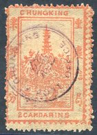 Chinkiang Local Post 1893 (Dec) Perf 12½ 2ca Red-orange, Cto Used By 'Chungking/Post Office' Cancel (Dougan 4-27) In Vio - Other & Unclassified