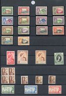 1938-63 M & U Range On Black Stock Leaves Incl. 1938 Set M, 1948 RSW M Another FU, 1951 Set To $2.40 M & U (mixed), 1954 - Other & Unclassified