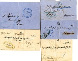 POST EUROPEA Five Early Letter Sheets With Handstamps Of Nananod, Mansura (2), Tanta & Alexandria (type 6), Scarce Group - Autres & Non Classés