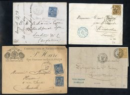 1876-1900 Type Sage Issues On Covers With Values From 5c To 30c Seen - Many To Foreign Destinations; Good Variety Of 25c - Other & Unclassified