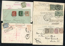 1900-30 PPC's To A Variety Of Destinations With Cancellation Interest Including Precancel, Dues, Railway, ‘BM’, Hexagons - Sonstige & Ohne Zuordnung