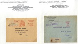 1925-2018 Franking Machine Cancellations, Cover Collection Written Up On Leaves Incl. Registered, Slogans, Additional Fr - Autres & Non Classés