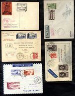 1940's Material Including WWII Period Inland Mail (8) With Uncommon Registered Item To Imprisoned French Officer, 1944 S - Autres & Non Classés