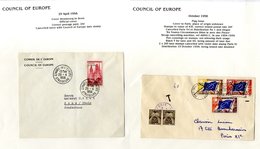 1946-96 Collection Of Commemorative Council Of Europe & UNESCO Covers On Leaves; Also Section Of M & U Stamps For Same I - Sonstige & Ohne Zuordnung