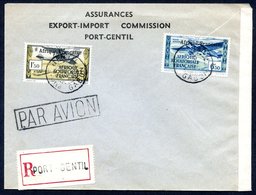 FRENCH AFRICA 1942 Reg Airmail Advertising Cover Ex Port - Gentil (Gabon) Franked Air Issues Optd 1f.50, 6f.50 (SG.155 & - Autres & Non Classés