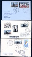 FRENCH SOUTHERN & ANTARCTIC TERRITORIES 1962-64 Covers (3) To The UK Ex Kerguelen, Crozet Or Terre Adelie With Good Fran - Other & Unclassified