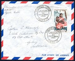 OCEANIA 1953 Set 24 Airmail FDC Papeete - Australia Franked 14f Gauguin (SG.213) Tied Special Gauguin Double Ring D/stam - Autres & Non Classés