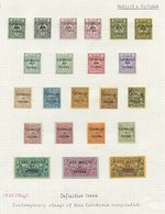 WALLIS & FUTUNA ISLANDS 1920-63 M Collection On Leaves Incl. 1920 Set, 1922 New Colours Set, 1922 Provisional Surch Set, - Otros & Sin Clasificación