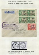 1938 - 65 Collection Of Air Mail Covers, Written Up On Album Pages, The Majority Are Pre 1942 First Flights, 2 Have Been - Otros & Sin Clasificación