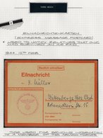 1943-44 Pair Of Express Postal Stationery Cards (written Up) Advising Sender Has Survived An Air Raid, Also Scarce Card  - Otros & Sin Clasificación