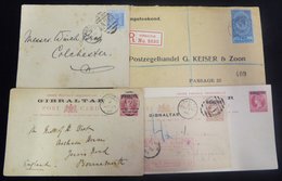 1886 Gibraltar Overprint On A Natal ½d Postcard, (H&G 1) Cancelled A25 Duplex NO.26.86, An Unused & U Gibraltar Overprin - Otros & Sin Clasificación