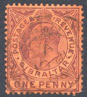 1904-08 MCCA 1d Dull Purple/red Wmk Inverted FU, Short Corner Perf, SG.57bw, Scarce. Cat. £950 - Other & Unclassified