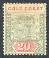 1889 CCA 20s Green & Red Unused Example, A Little Grubby With Some Gum, Assumed Not To Be Original. SG.24. Cat. £3500 - Other & Unclassified