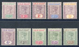 1898-1902 CCA Set, M (10s Tone Spot), SG.26/34. (10) Cat. £400. - Other & Unclassified