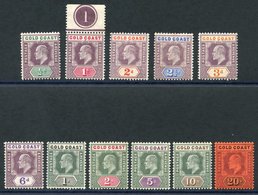 1902 CCA Set, Fine M (10s Tone Spot), SG.38/43. (11) Cat. £400. - Other & Unclassified