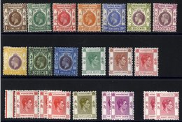 1921-37 Part Set From 1c To $1 M (10 Vals), SG.140/156, Also 1938-52 KGVI Defins M Or UM, Odd Vals Comprising 5c, 8c, 15 - Autres & Non Classés
