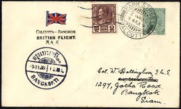 1930 Nov 4th RAF Demonstration Flight Calcutta - Bangkok With Cachet, Of The 64 Carried This Is Only One Of 10 Recorded  - Other & Unclassified