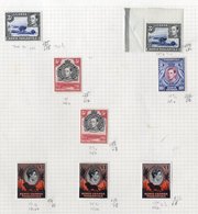 K.U.T 1938-54 KGVI Defins, Fine M Range Of Vals To £1 (3) With Perf Variations, Shades Identified On Album Leaves, From  - Other & Unclassified