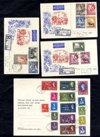 K.U.T 1954 Defins Set Of Ten From 1st June Issue 5c To £1 VFU On Three Illustrated Registered FDC's From SG.167/180, Als - Other & Unclassified