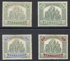 SELANGOR 1895-99 CCA $1 (two Different Shades), $5 & $10 M A Few Tone Spots & Gum Crease On Single $1 Value, Otherwise F - Other & Unclassified