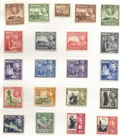 1938-65 M & U Range On Leaves Comprising 1938 Set M, Another Set (less 1/6d) FU, 1948 New Constitution Set M, Another Se - Other & Unclassified