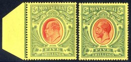 1908 MCCA 5s Fine Marginal M, SG.47, 1914 MCCA 5s, Fine M, SG.48. (2) Cat. £155. - Sonstige & Ohne Zuordnung