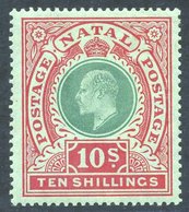 1908-09 MCCA 10s Green & Red/green, Fine M, SG.170. Cat. £130 - Other & Unclassified