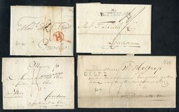 C1800-1840 Pre-stamp Covers With Variety Of Markings Including Amsterdam ‘H’, Straight-line & Boxed Town Marks And Date- - Other & Unclassified