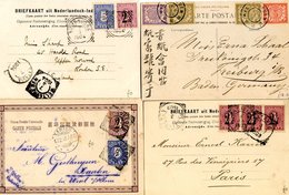 C1902-30 PPC's (30) With Variety Of Stamps Including ‘Java’ Overprints (2); Also Useful Range Of Postal Stationery Cards - Other & Unclassified