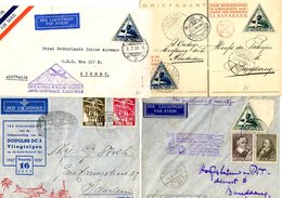 1930's Airmail - Covers & Cards With Special Cachets Of POSTJAGER (2), UIVER (2) & PELIKAAN (7); Other Similar Items Wit - Autres & Non Classés