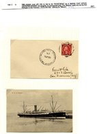 Postcard Of The 'MARAMA', 1930 Philatelic Cover To San Francisco Cancelled By PACKET/BOAT With MARINE POST OFFICE 18 AP  - Other & Unclassified