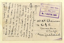 Hospital Ship No. 1 HMNZS 'MAHENO' First Commission Card 17 AUG 1915 Card 'Turks Are Sniping On Our Starboard Side But D - Sonstige & Ohne Zuordnung